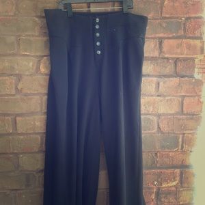 Anthropologie wide leg trousers